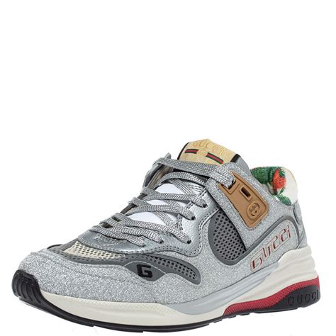 silver gucci sneakers women's|gucci ultrapace sneakers.